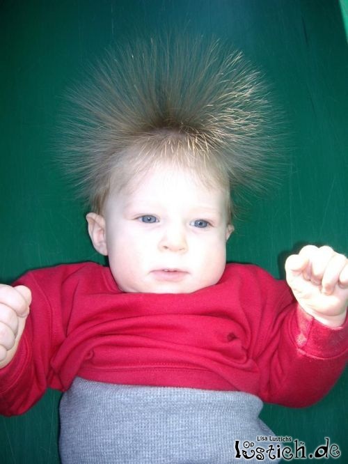 Elektrisierte Haare Elektrisierte Haare