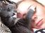Kuscheln mit Katze